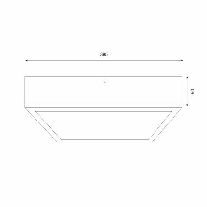 Stropna svjetiljka OAK SQUARE 4xE27/15W/230V 39x39 cm hrast/bijela