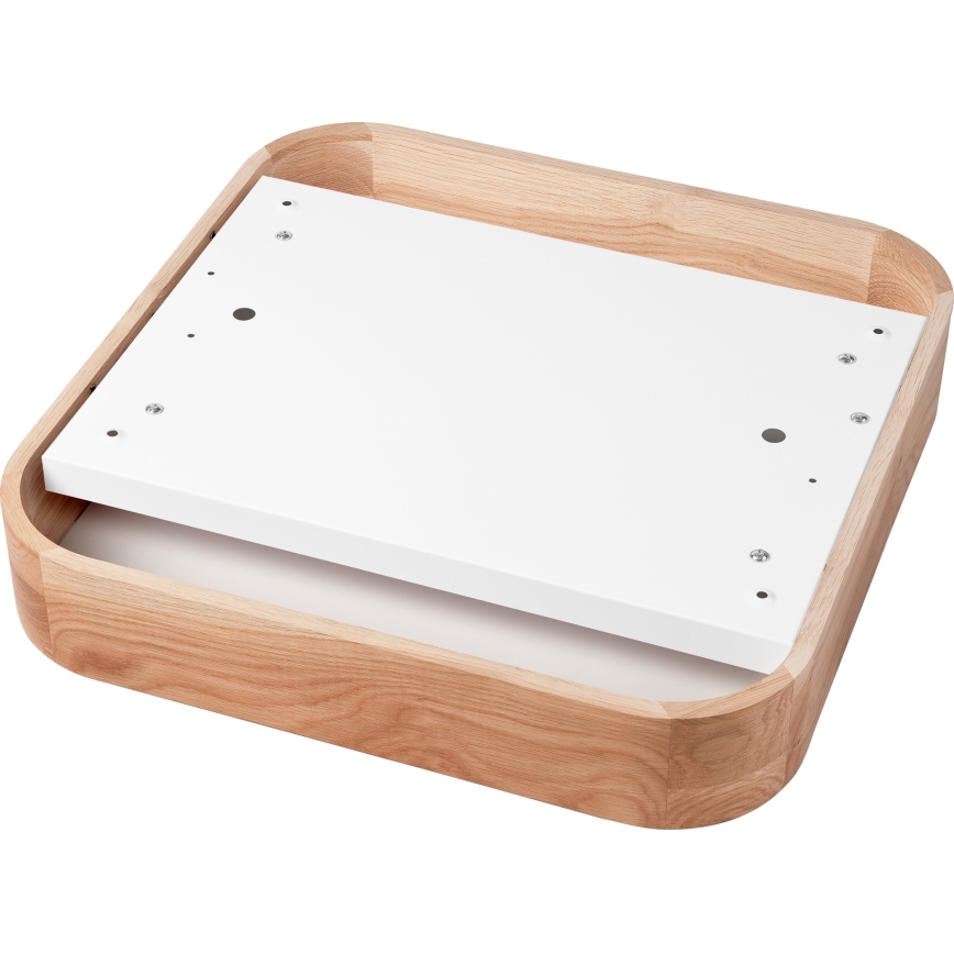 Stropna svjetiljka OAK SQUARE 4xE27/15W/230V 45x45 cm hrast