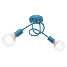 Stropna svjetiljka OXFORD 2xE27/60W/230V plava