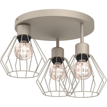 Stropna svjetiljka PARKLA 3xE27/15W/230V bež