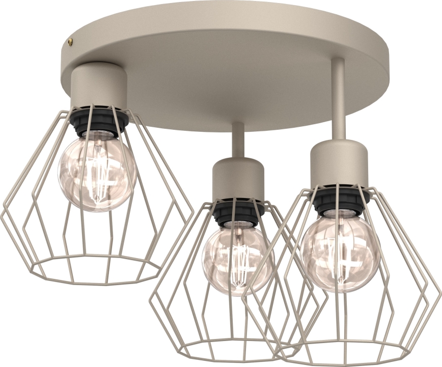 Stropna svjetiljka PARKLA 3xE27/15W/230V bež