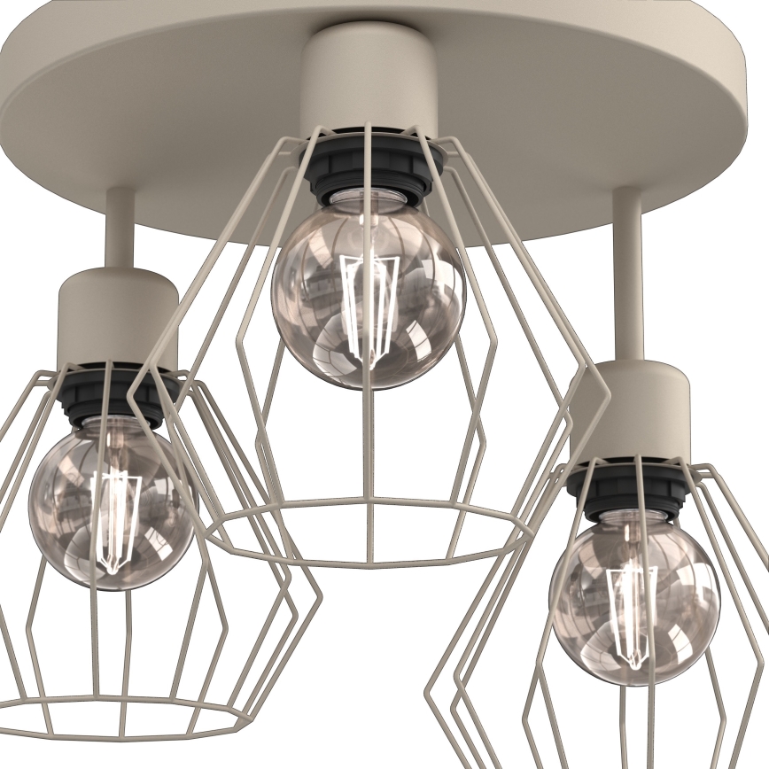 Stropna svjetiljka PARKLA 3xE27/15W/230V bež