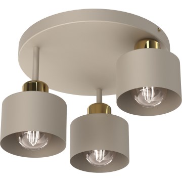 Stropna svjetiljka PARKLA 3xE27/15W/230V bež/zlatna