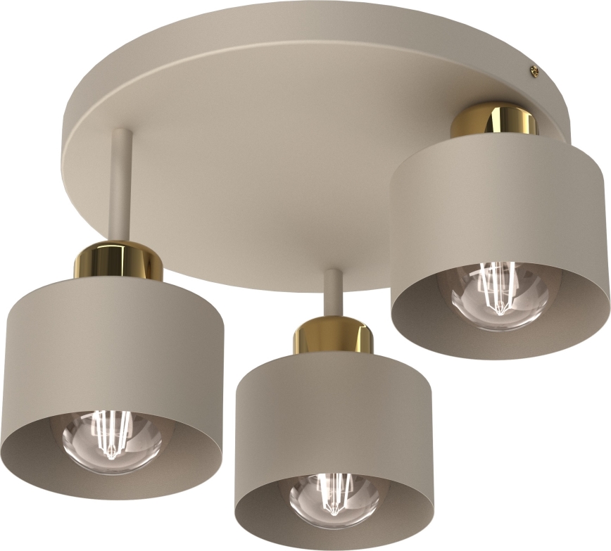 Stropna svjetiljka PARKLA 3xE27/15W/230V bež/zlatna