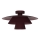 Stropna svjetiljka PLATO 1xE27/15W/230V promjer 32 cm bordo
