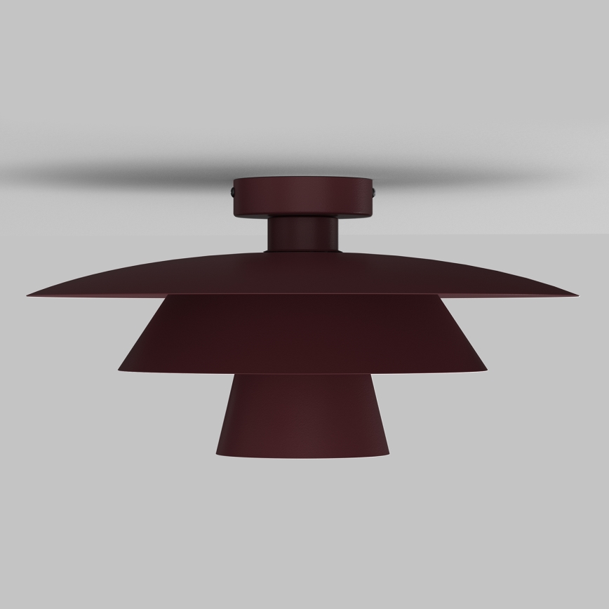 Stropna svjetiljka PLATO 1xE27/15W/230V promjer 32 cm bordo