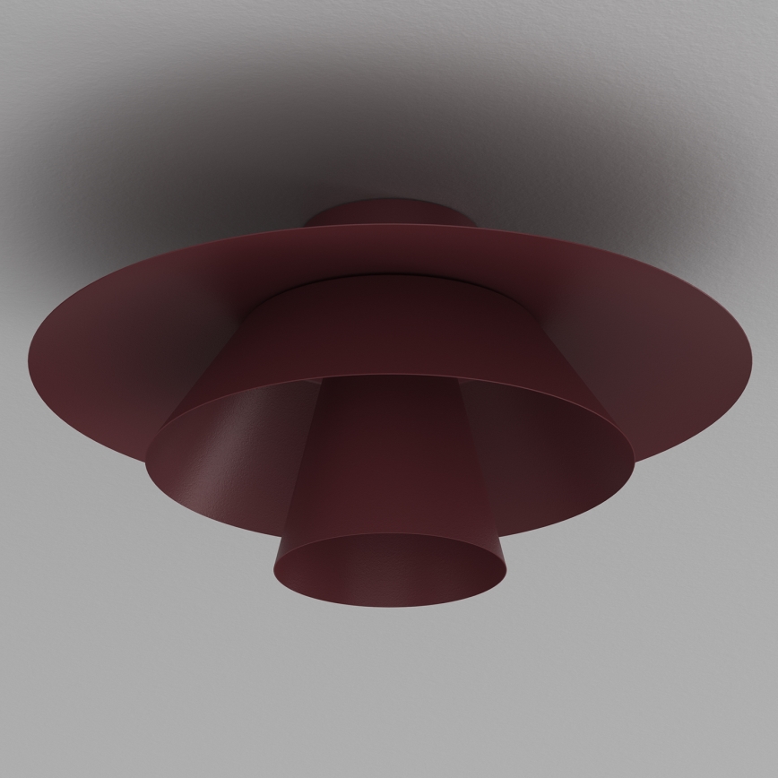 Stropna svjetiljka PLATO 1xE27/15W/230V promjer 32 cm bordo