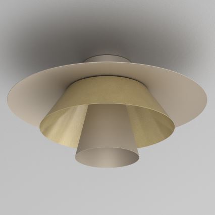 Stropna svjetiljka PLATO 1xE27/15W/230V Ø 32 cm bež/zlatna
