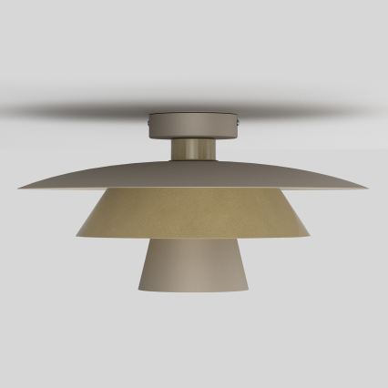 Stropna svjetiljka PLATO 1xE27/15W/230V Ø 32 cm bež/zlatna