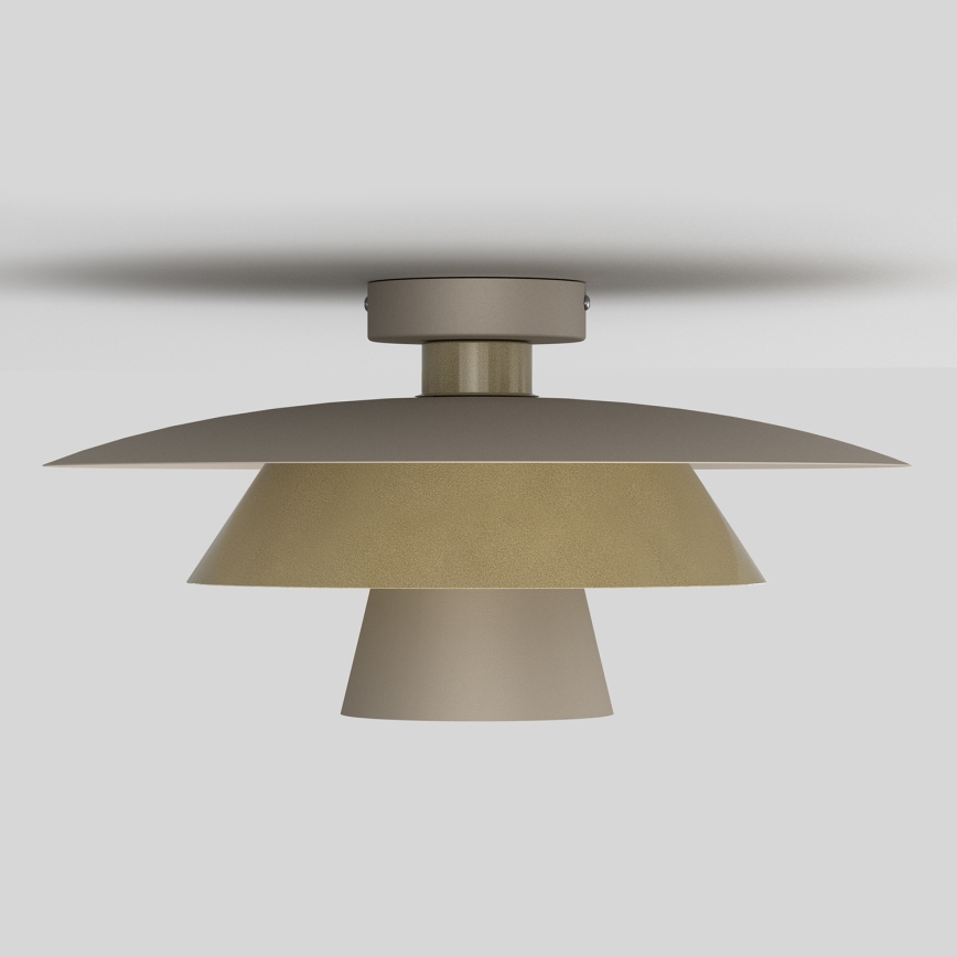 Stropna svjetiljka PLATO 1xE27/15W/230V Ø 32 cm bež/zlatna