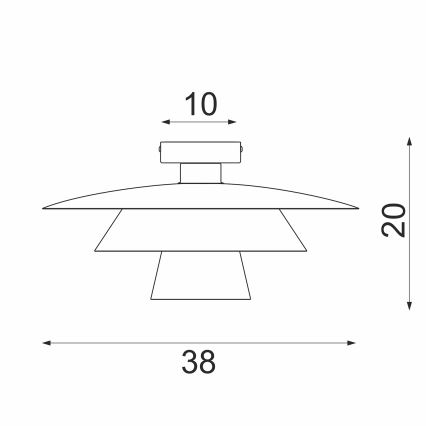 Stropna svjetiljka PLATO 1xE27/15W/230V Ø 32 cm bež/zlatna
