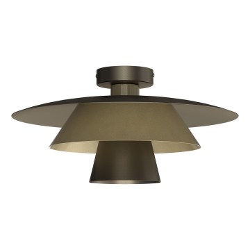 Stropna svjetiljka PLATO 1xE27/15W/230V Ø 32 cm brončana