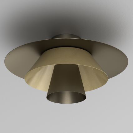 Stropna svjetiljka PLATO 1xE27/15W/230V Ø 32 cm brončana