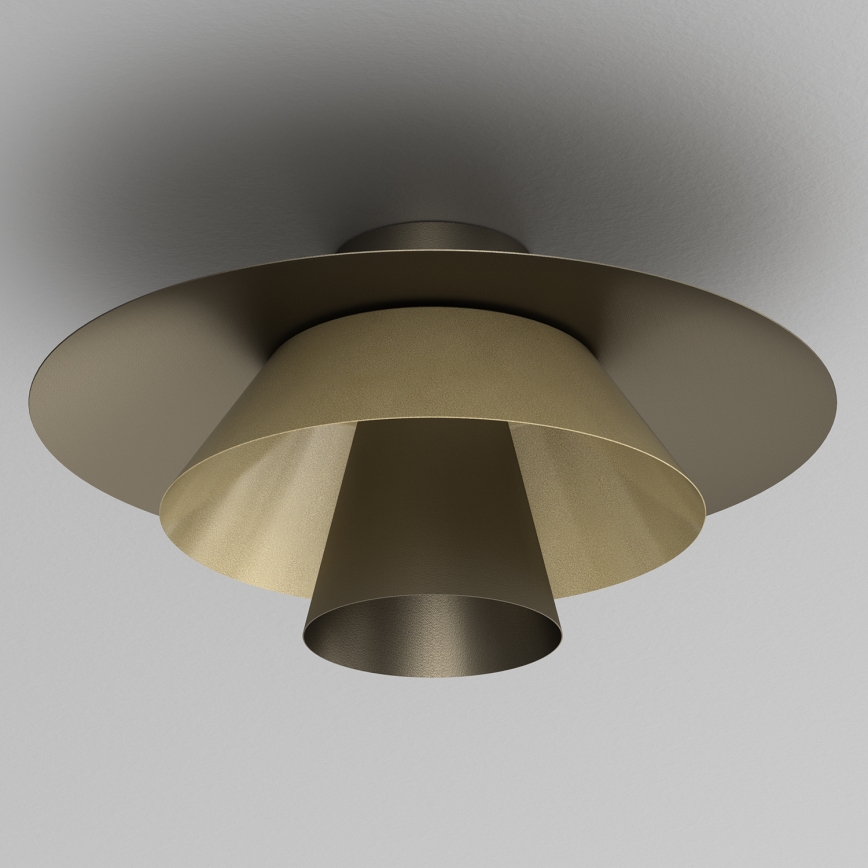 Stropna svjetiljka PLATO 1xE27/15W/230V Ø 32 cm brončana
