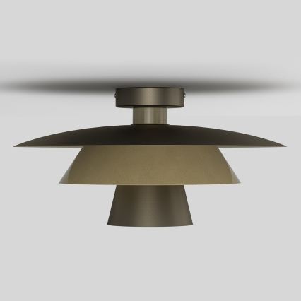 Stropna svjetiljka PLATO 1xE27/15W/230V Ø 32 cm brončana