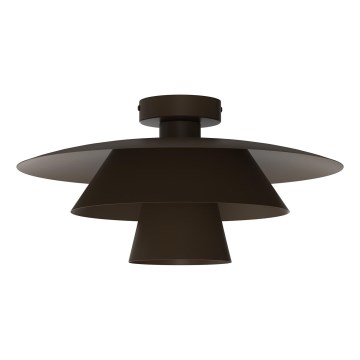 Stropna svjetiljka PLATO 1xE27/15W/230V Ø 32 cm smeđa