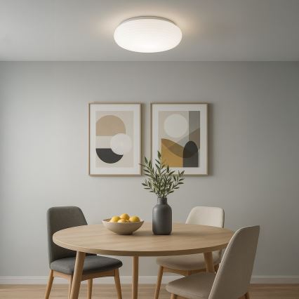 Stropna svjetiljka PULSO 3xE27/15W/230V promjer 42 cm bijela