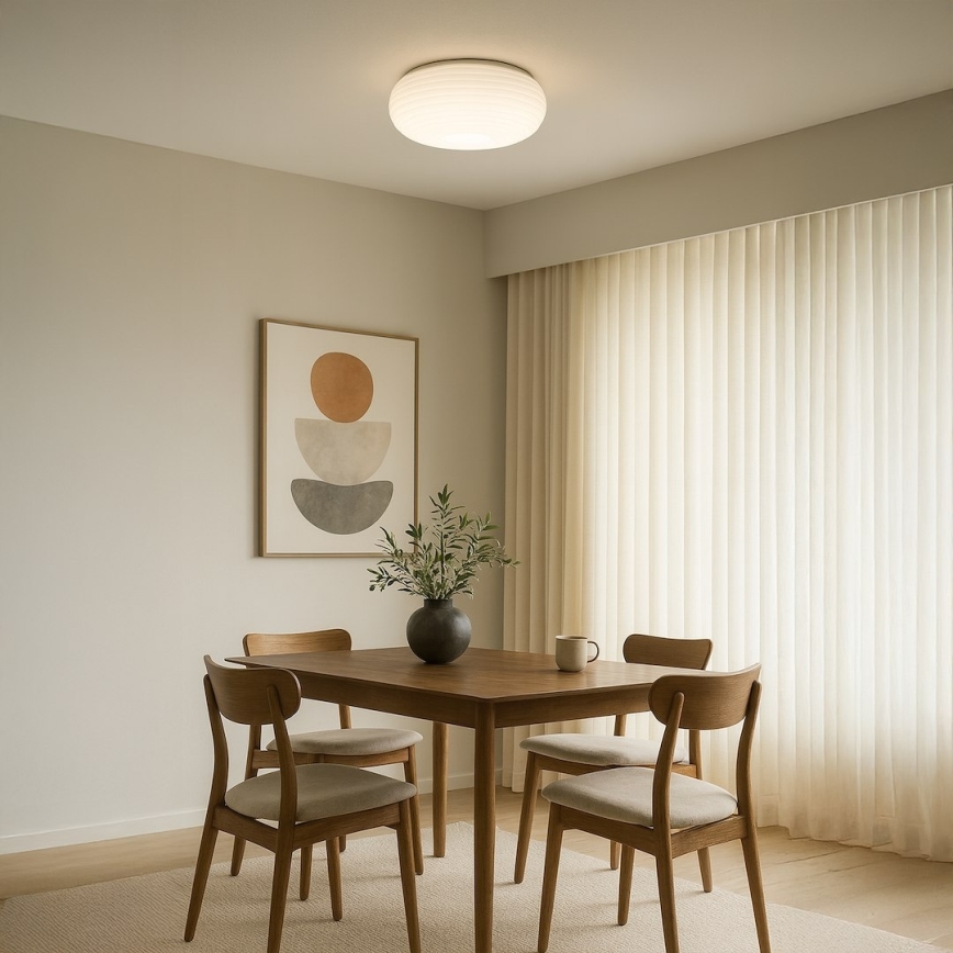 Stropna svjetiljka PULSO 3xE27/15W/230V promjer 42 cm bijela