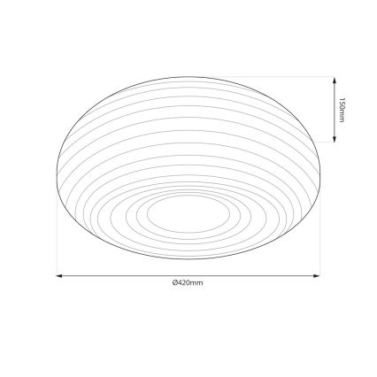 Stropna svjetiljka PULSO 3xE27/15W/230V promjer 42 cm bijela