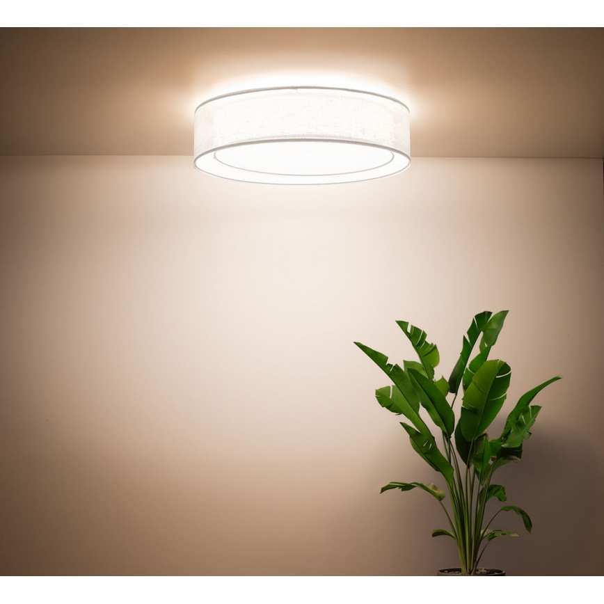 Stropna svjetiljka PURO, 2x E27, 40 W, 230 V, Ø 50 cm, bijela
