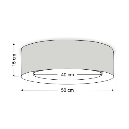 Stropna svjetiljka PURO, 2x E27, 40 W, 230 V, Ø 50 cm, bijela
