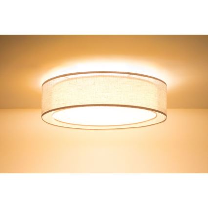 Stropna svjetiljka PURO 2xE27/40W/230V, Ø 50 cm, bež