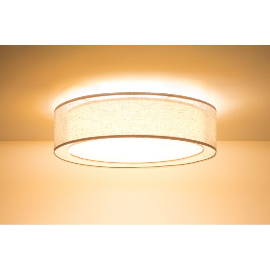 Stropna svjetiljka PURO 2xE27/40W/230V, Ø 50 cm, bež