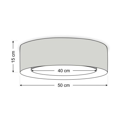Stropna svjetiljka PURO 2xE27/40W/230V, Ø 50 cm, bež