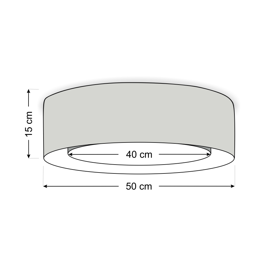 Stropna svjetiljka PURO 2xE27/40W/230V, Ø 50 cm, bež