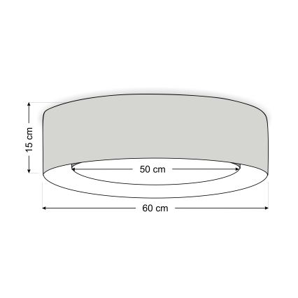 Stropna svjetiljka PURO 2xE27/40W/230V Ø 60 cm ružičasta