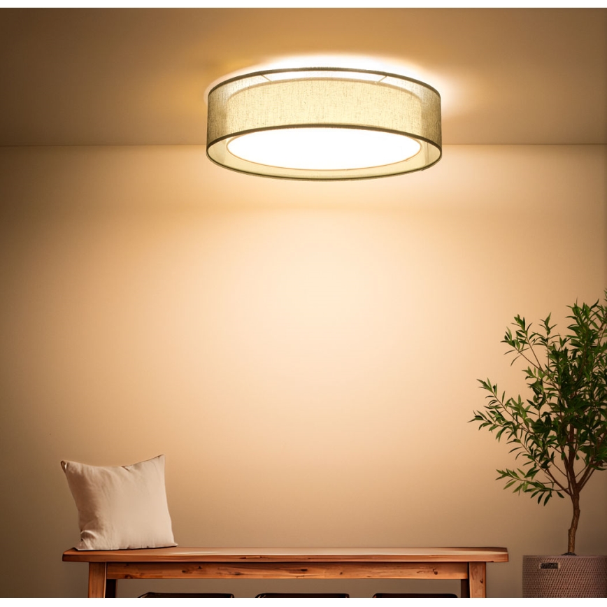 Stropna svjetiljka PURO 2xE27/40W/230V Ø 60 cm zelena