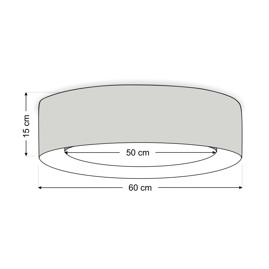 Stropna svjetiljka PURO 2xE27/40W/230V Ø 60 cm zelena