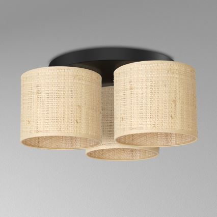 Stropna svjetiljka RATTAN 3xE27/60W/230V ratan