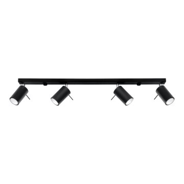 Stropna svjetiljka RING 4L 4xGU10/40W/230V crna