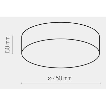 Stropna svjetiljka RONDO 4xE27/15W/230V pr. 45 cm crna