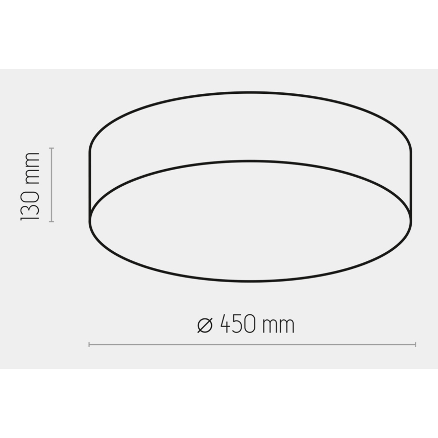 Stropna svjetiljka RONDO 4xE27/15W/230V pr. 45 cm crna