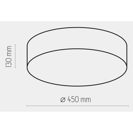 Stropna svjetiljka RONDO 4xE27/15W/230V pr. 45 cm siva