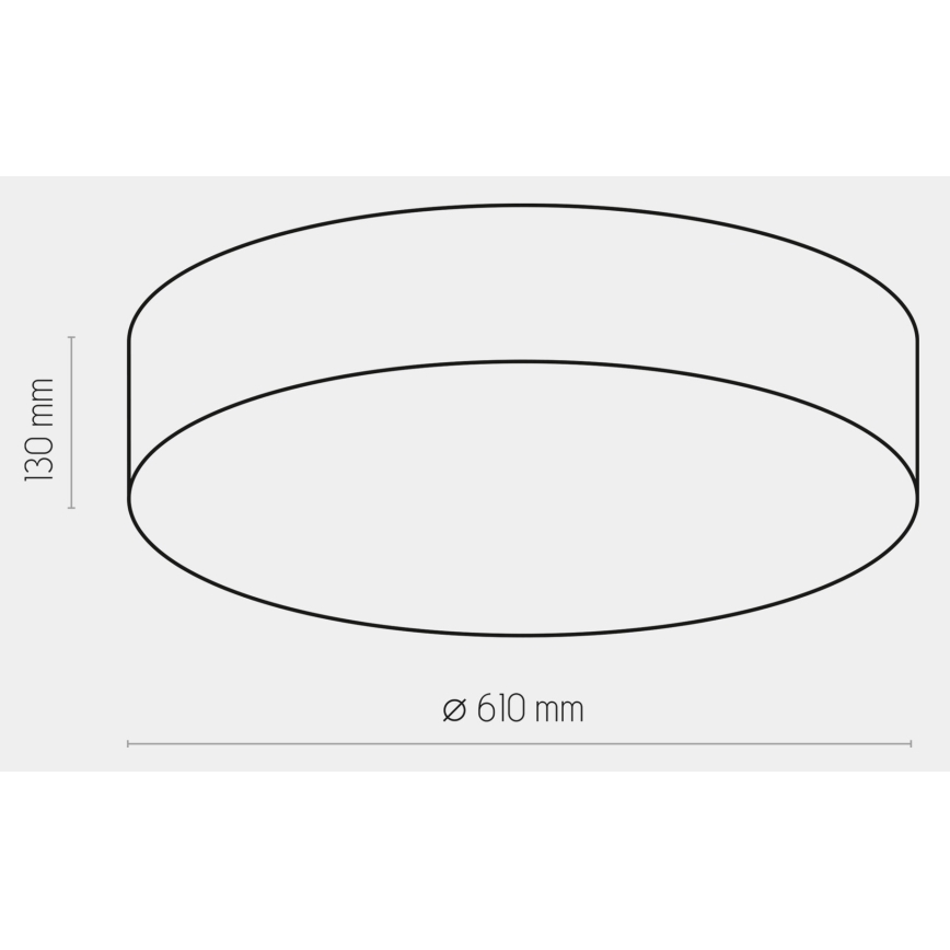 Stropna svjetiljka RONDO 4xE27/15W/230V pr. 61 cm bež