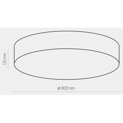 Stropna svjetiljka RONDO 6xE27/15W/230V pr. 80 cm crna