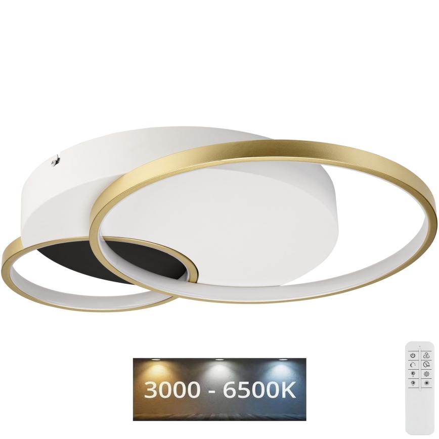 Stropna svjetiljka s prigušivanjem BENITO LED/31W/230V 3000-6500K bijela/zlatna
