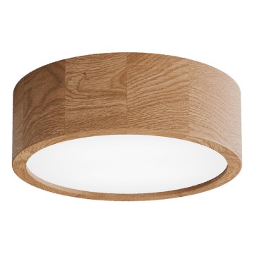 Stropna svjetiljka s senzorom CLEO 2xE27/24W/230V, promjer 27,5 cm, hrast