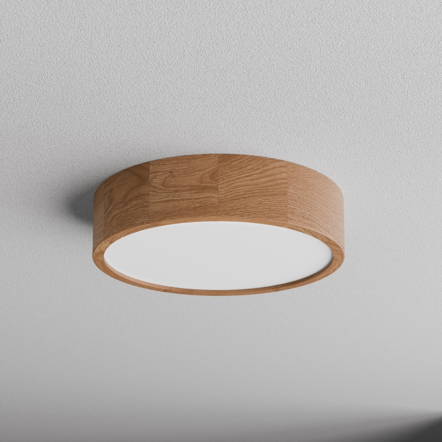 Stropna svjetiljka s senzorom CLEO 3xE27/24W/230V pr. 37,5 cm hrast
