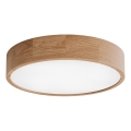 Stropna svjetiljka s senzorom CLEO 4xE27/24W/230V, promjer 47,5 cm, hrast