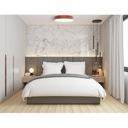 Stropno svjetlo s senzorom pokreta i sumraka CLEO 4xE27/24W/230V prom. 50 cm bakreno