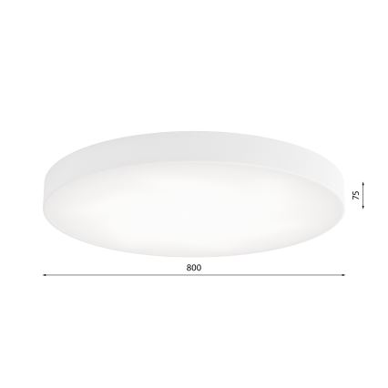 Stropna svjetiljka s senzorom pokreta i sumraka CLEO 6xE27/24W/230V promjer 80 cm bijela