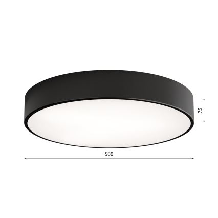 Stropna svjetiljka sa senzorom CLEO 4xE27/24W/230V pr. 50 cm crna