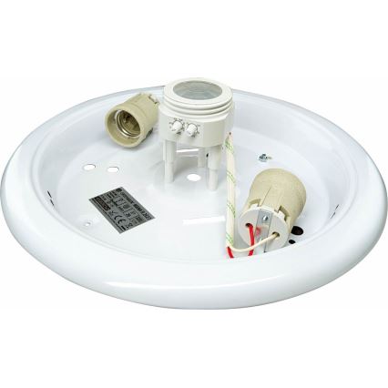 Stropno svjetlo sa senzorom pokreta i sumraka MANA 2xE27/40W/230V Ø 30 cm bijela