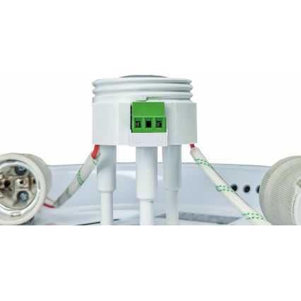 Stropno svjetlo sa senzorom pokreta i sumraka MANA 2xE27/40W/230V Ø 30 cm bijela