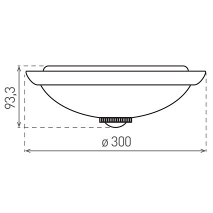Stropno svjetlo sa senzorom pokreta i sumraka MANA 2xE27/40W/230V Ø 30 cm bijela