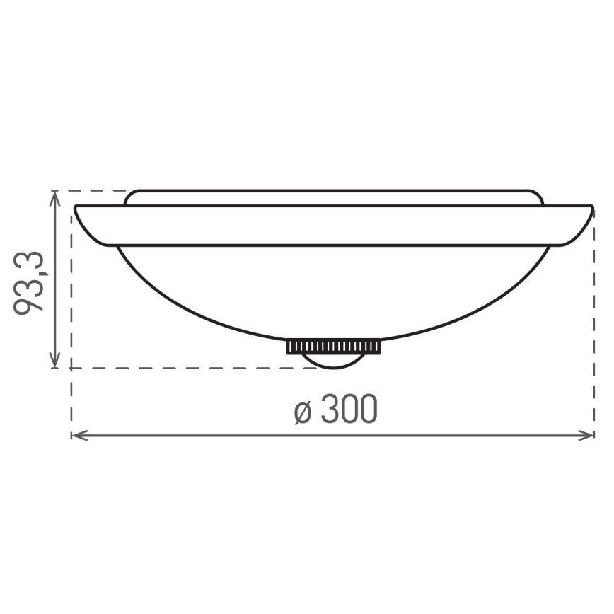 Stropno svjetlo sa senzorom pokreta i sumraka MANA 2xE27/40W/230V Ø 30 cm bijela